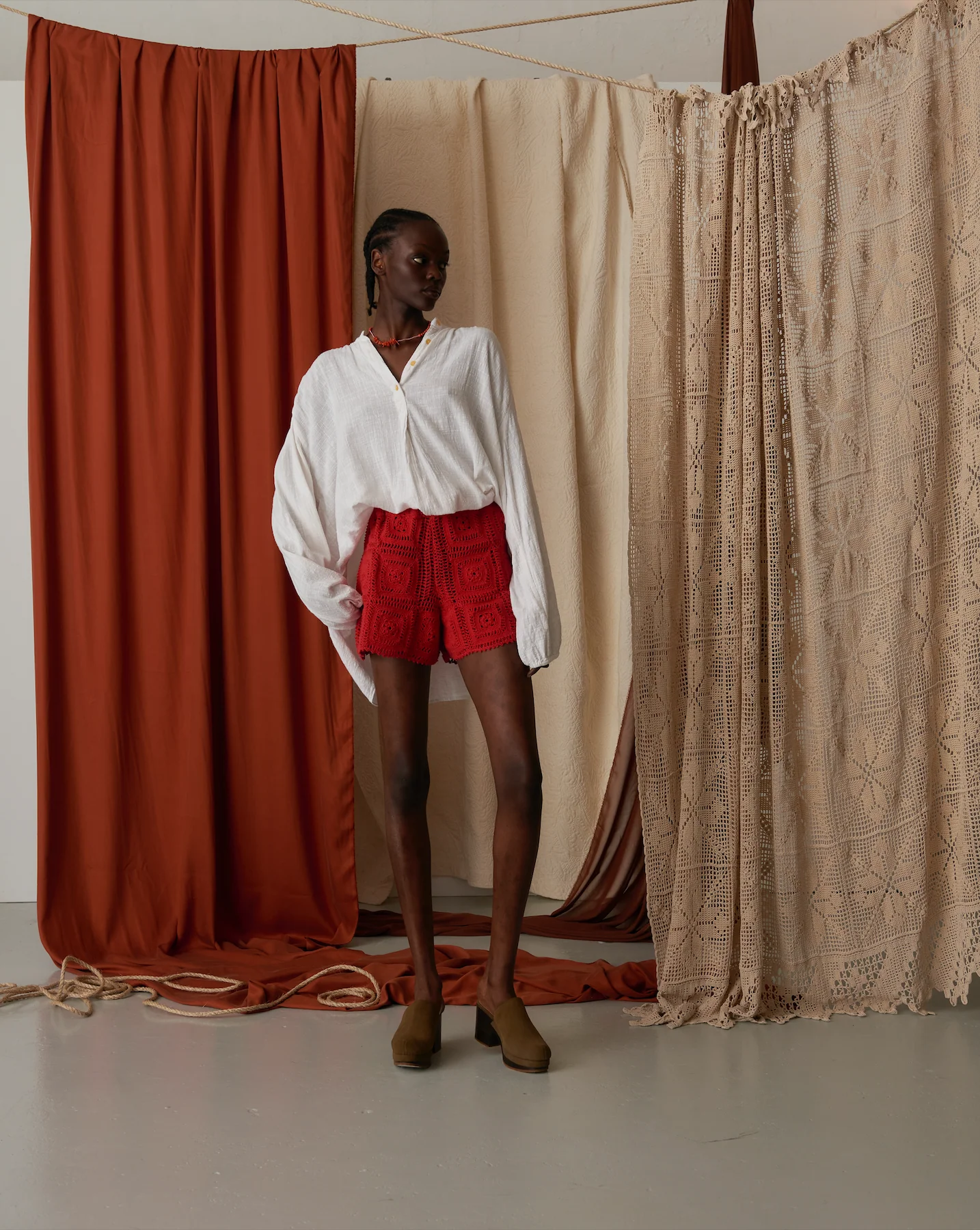 Auri Shorts, Red - Image 3