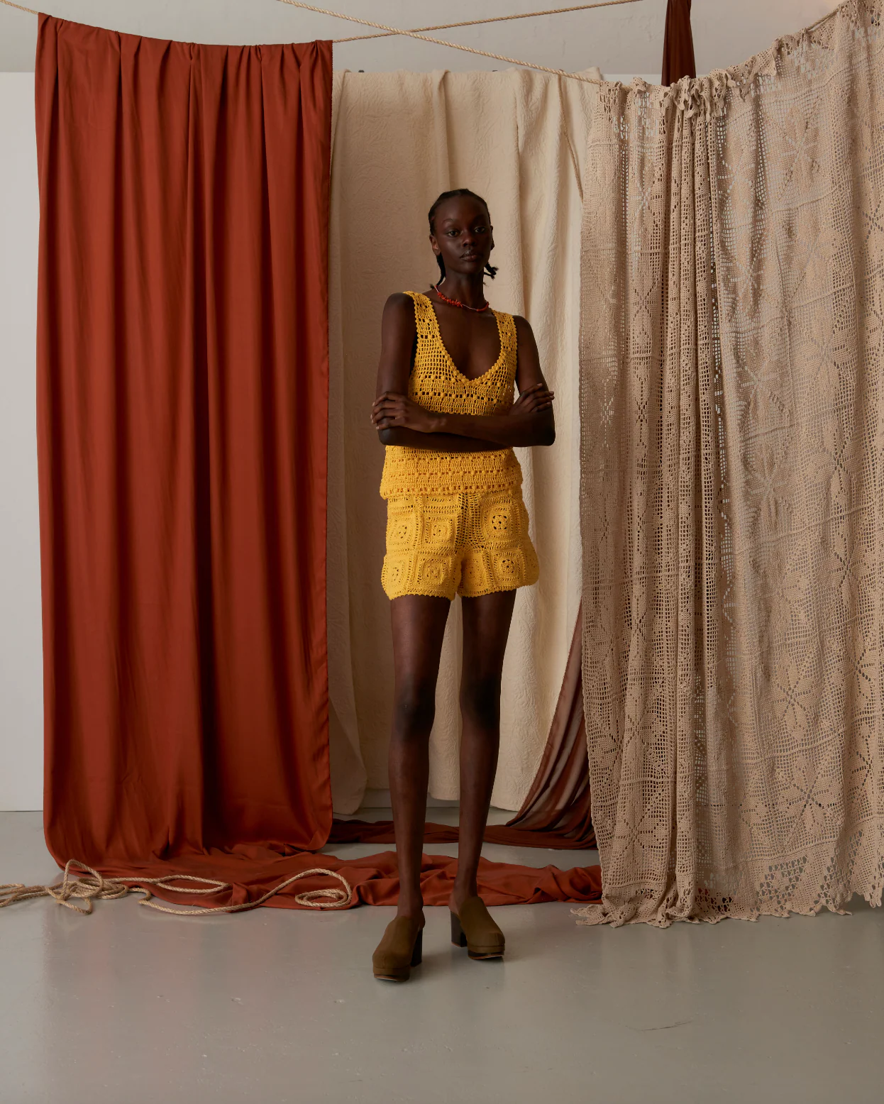 Auri Shorts, Yellow - Image 3