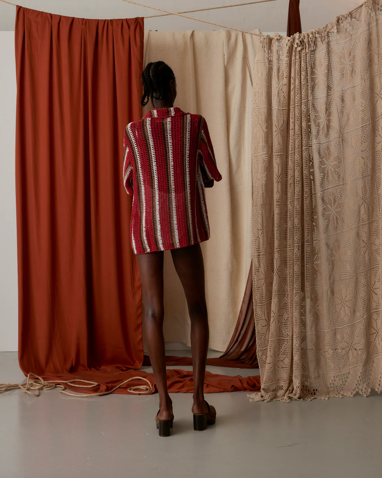 Colby Shirt, Red Taupe White - Image 4
