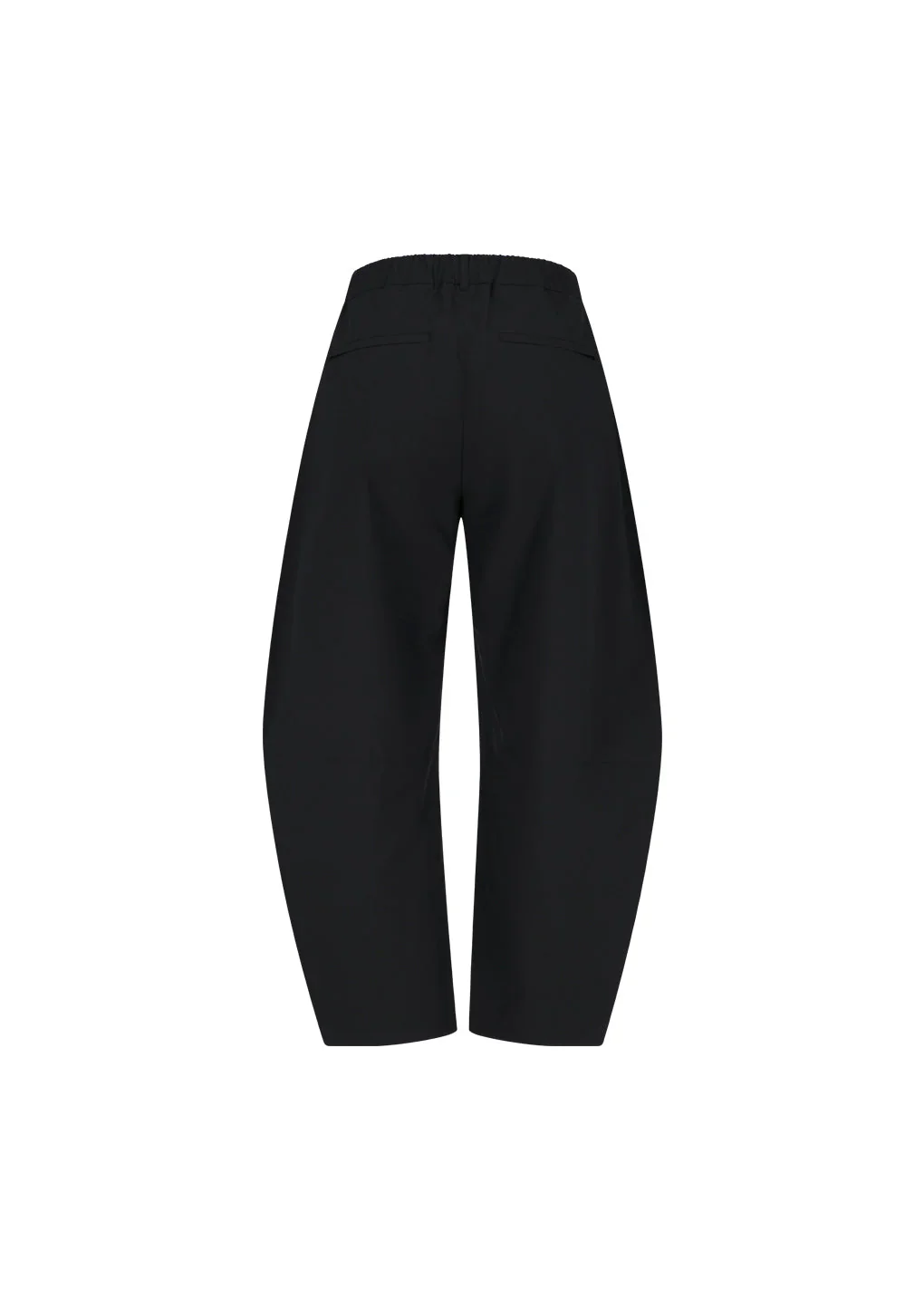Curved Zip Banding Pants, Black - Image 4