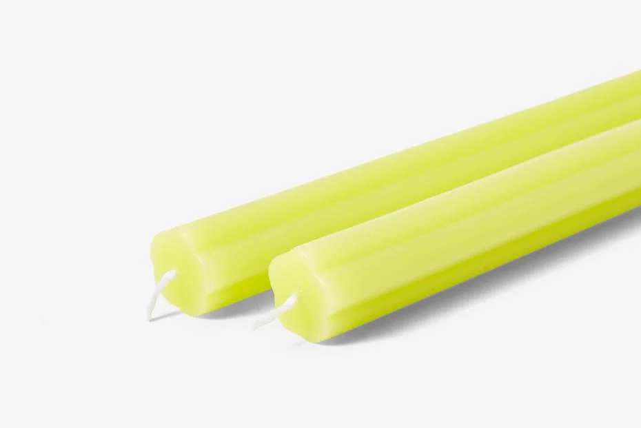 Dusen Dusen, Taper Candles, Yellow, Set of 2 - Image 3