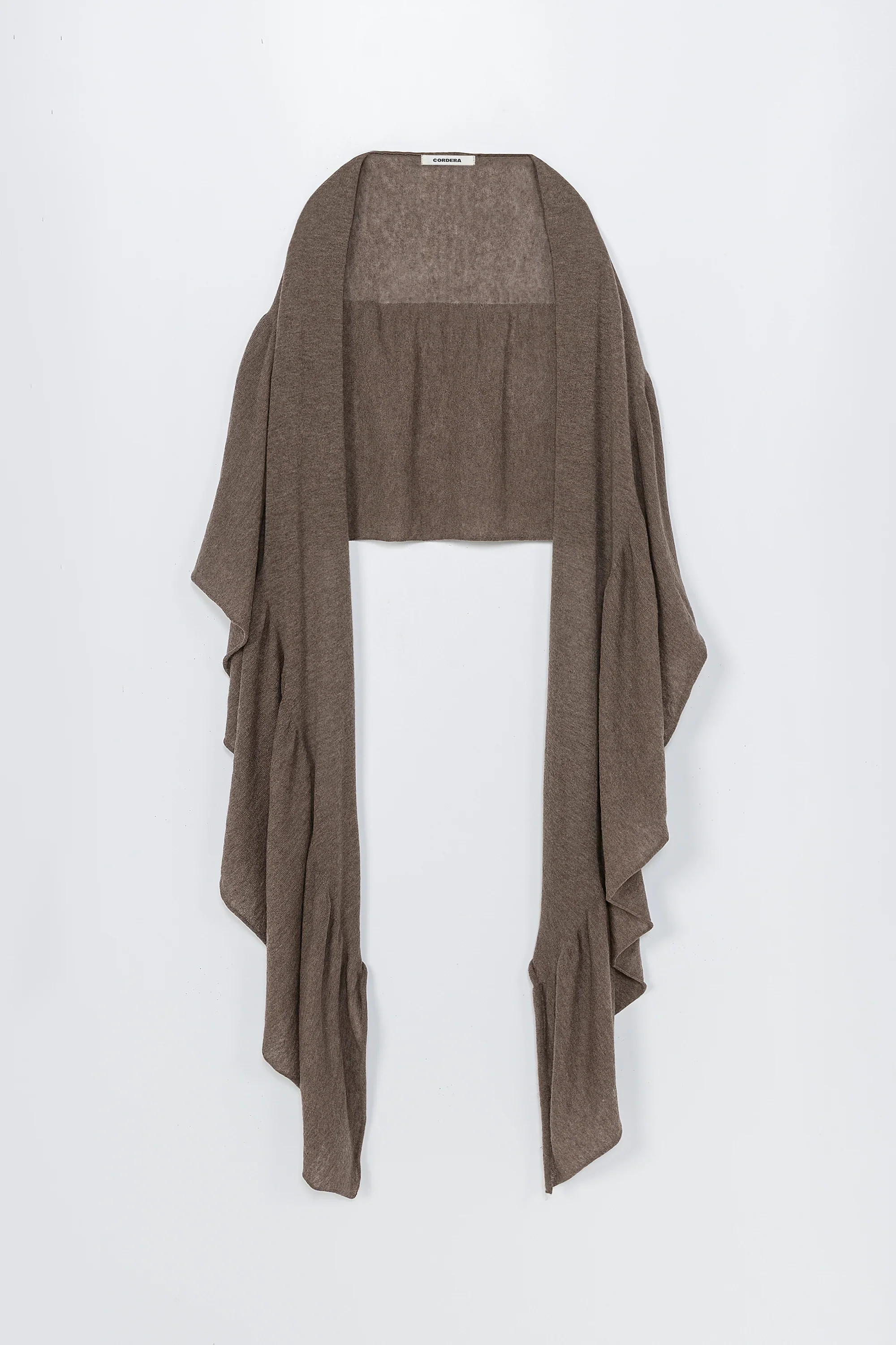 Merino Wool Shawl, Deep Taupe - Image 5