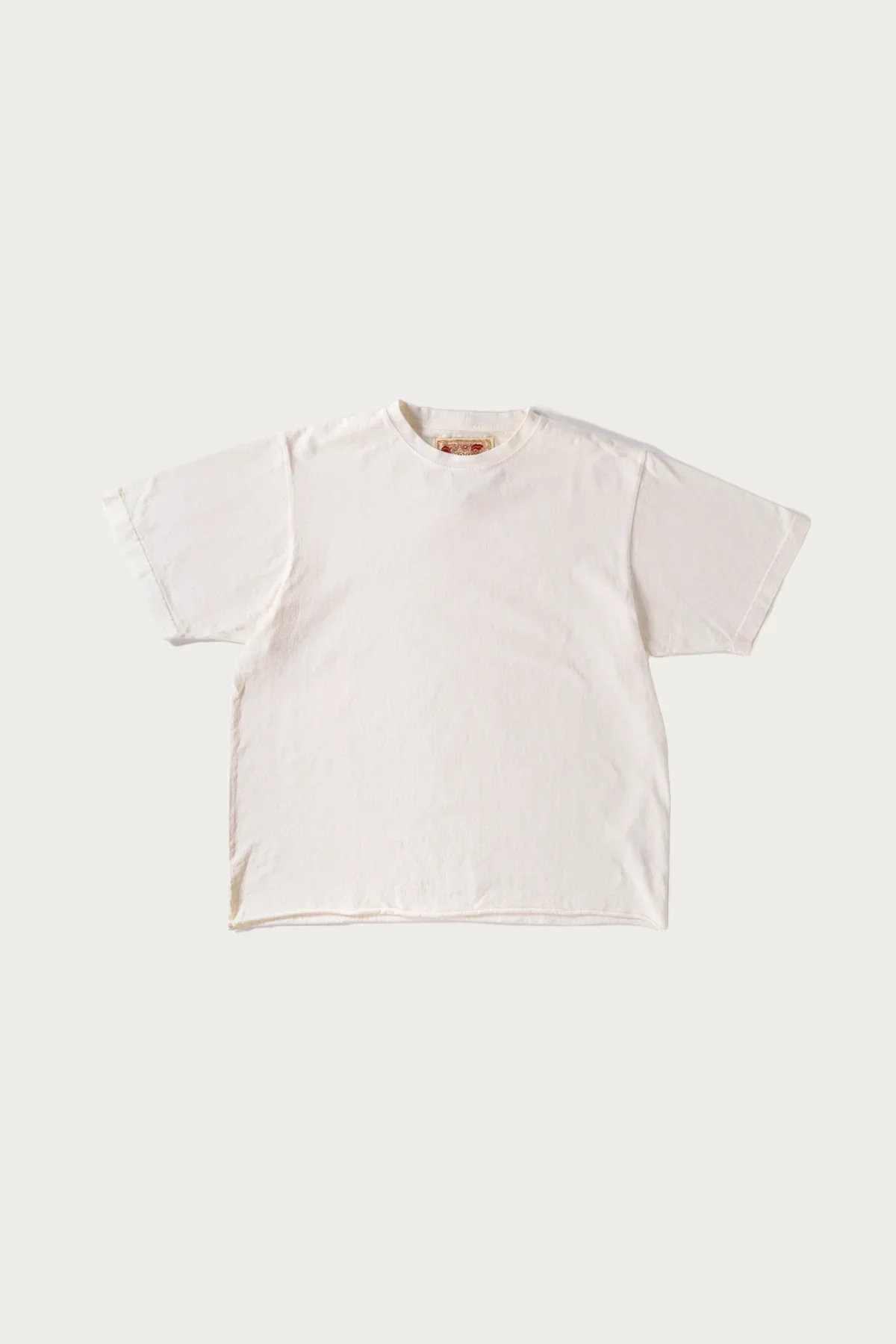 On The Farm Raw Hem Tee, Cloud - Image 4