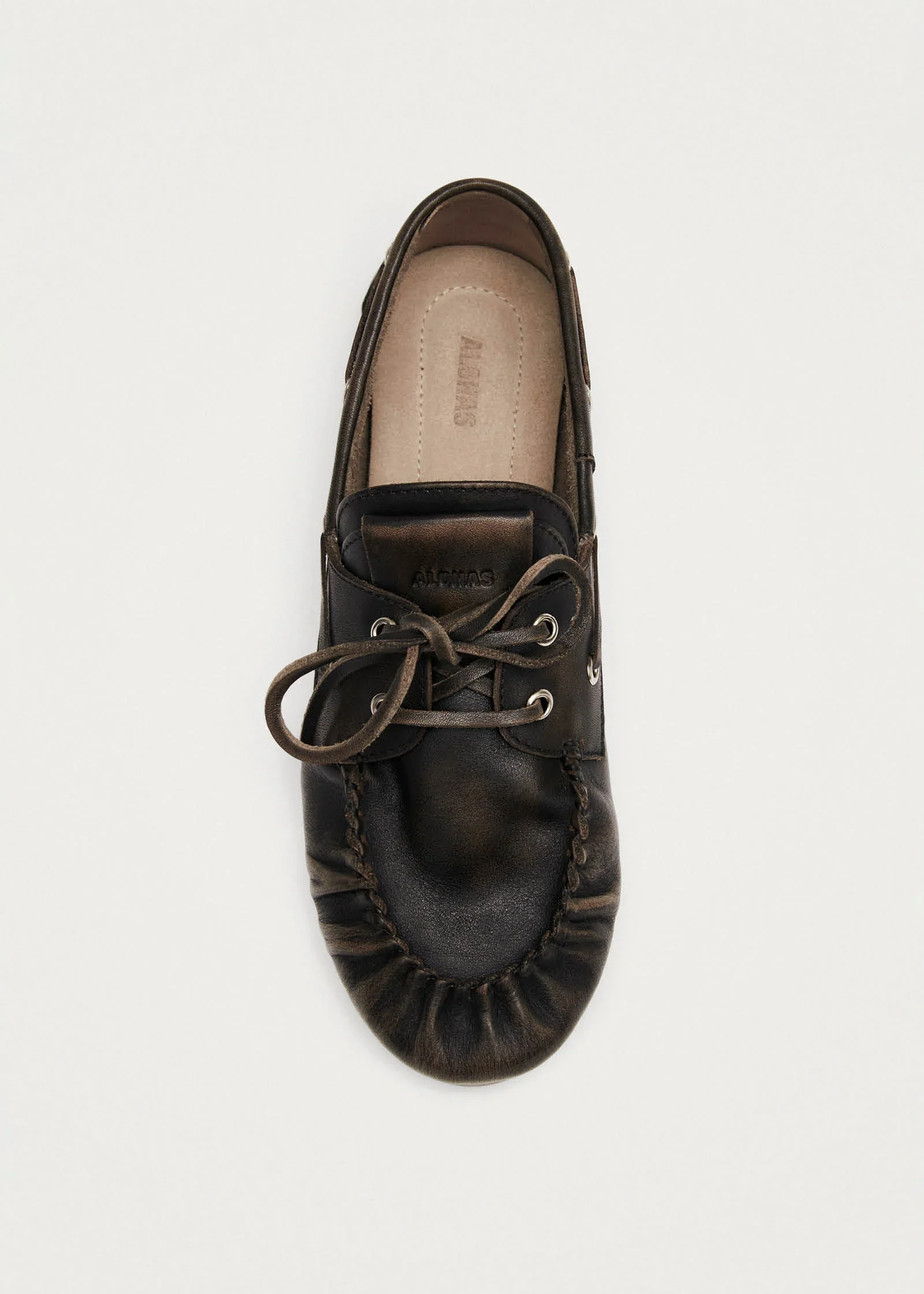 Rowan Brushed Brown Leather Loafers - Image 4