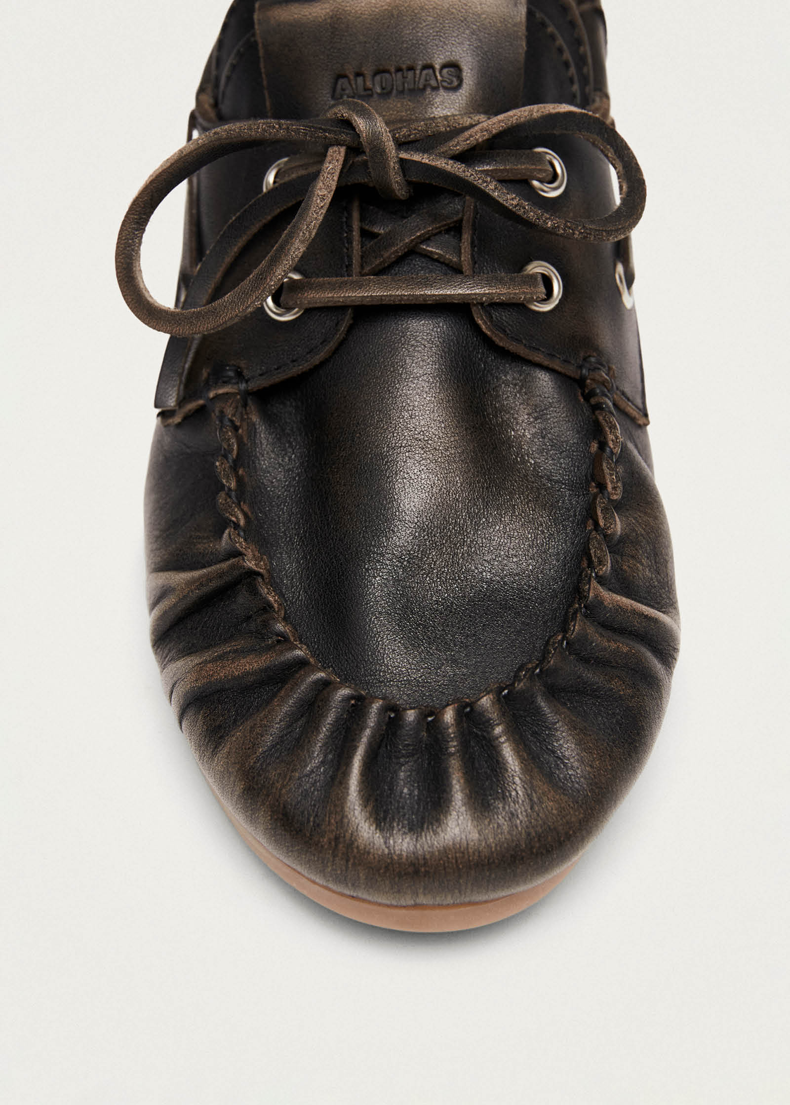 Rowan Brushed Brown Leather Loafers - Image 5