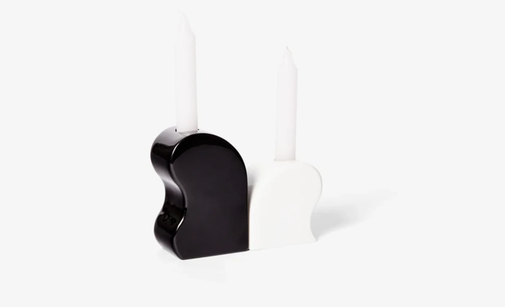 Seymour Candle Holder, Black and White - Image 3