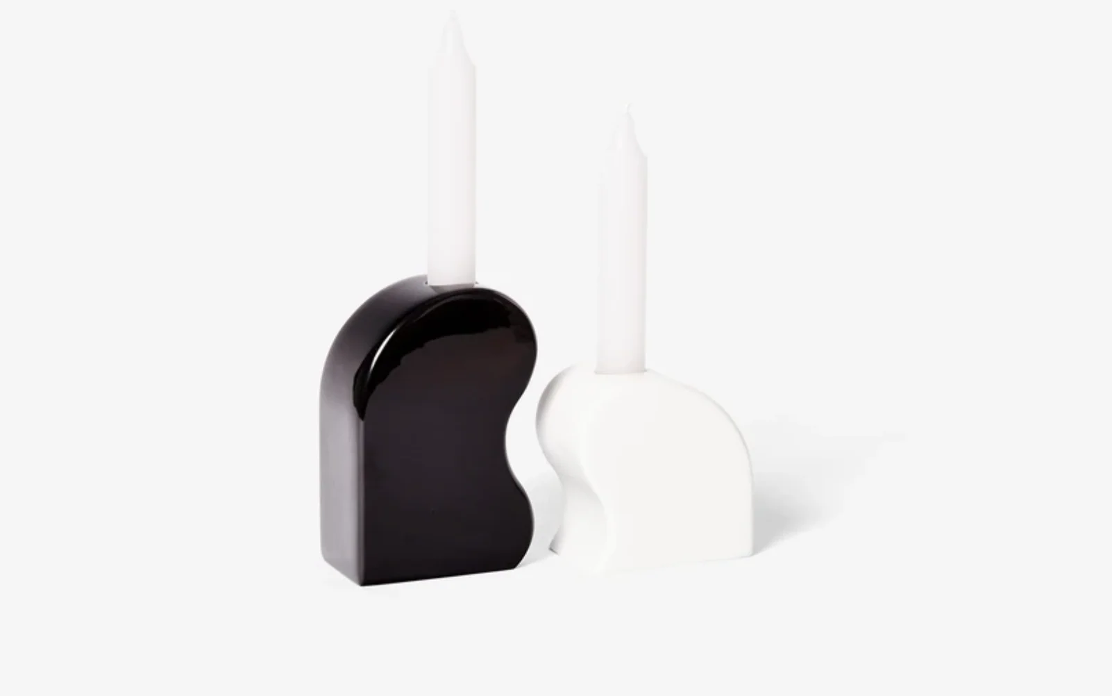 Seymour Candle Holder, Black and White - Image 4