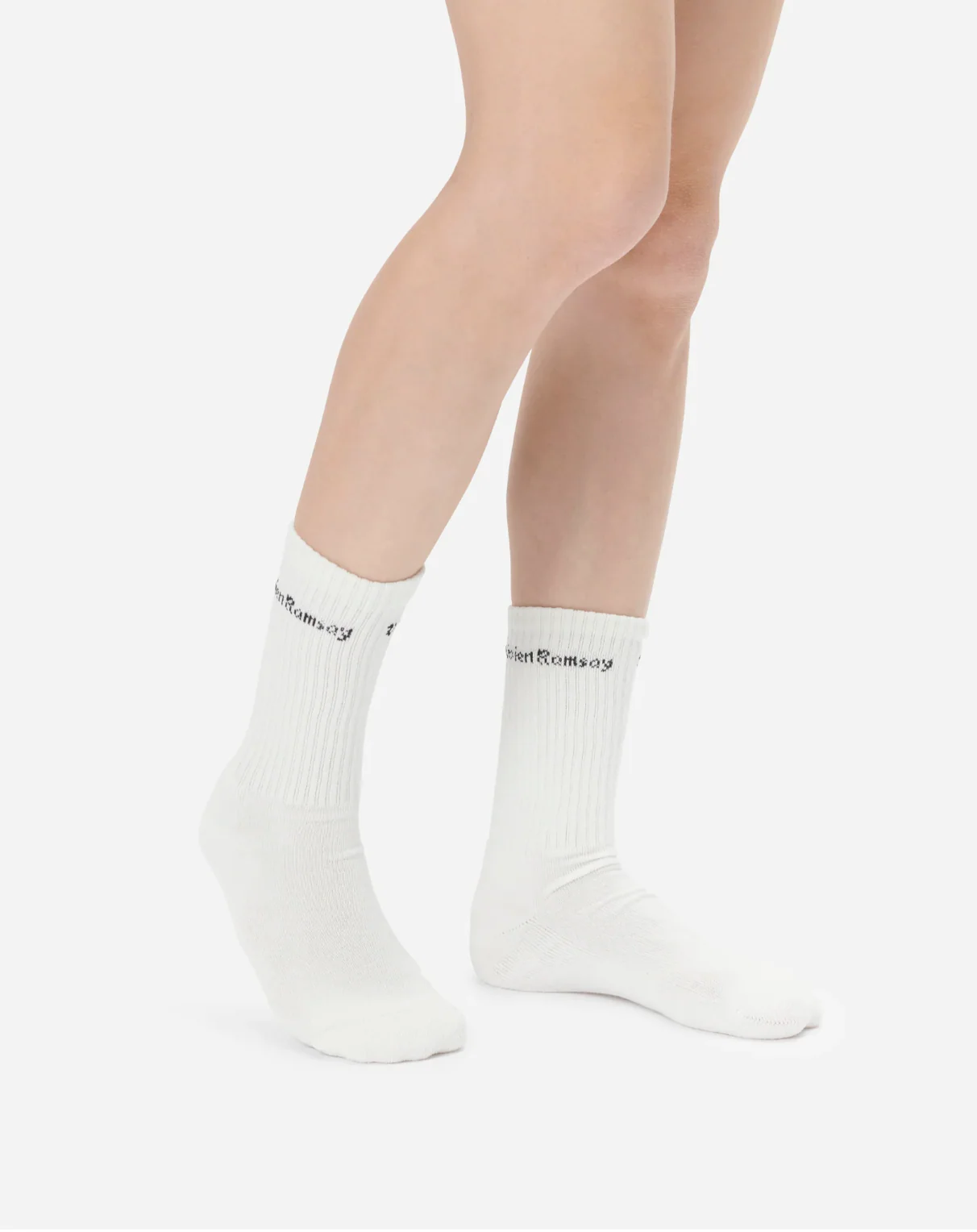 Sport Socks, White with Black Logo 3 Pack - Image 6