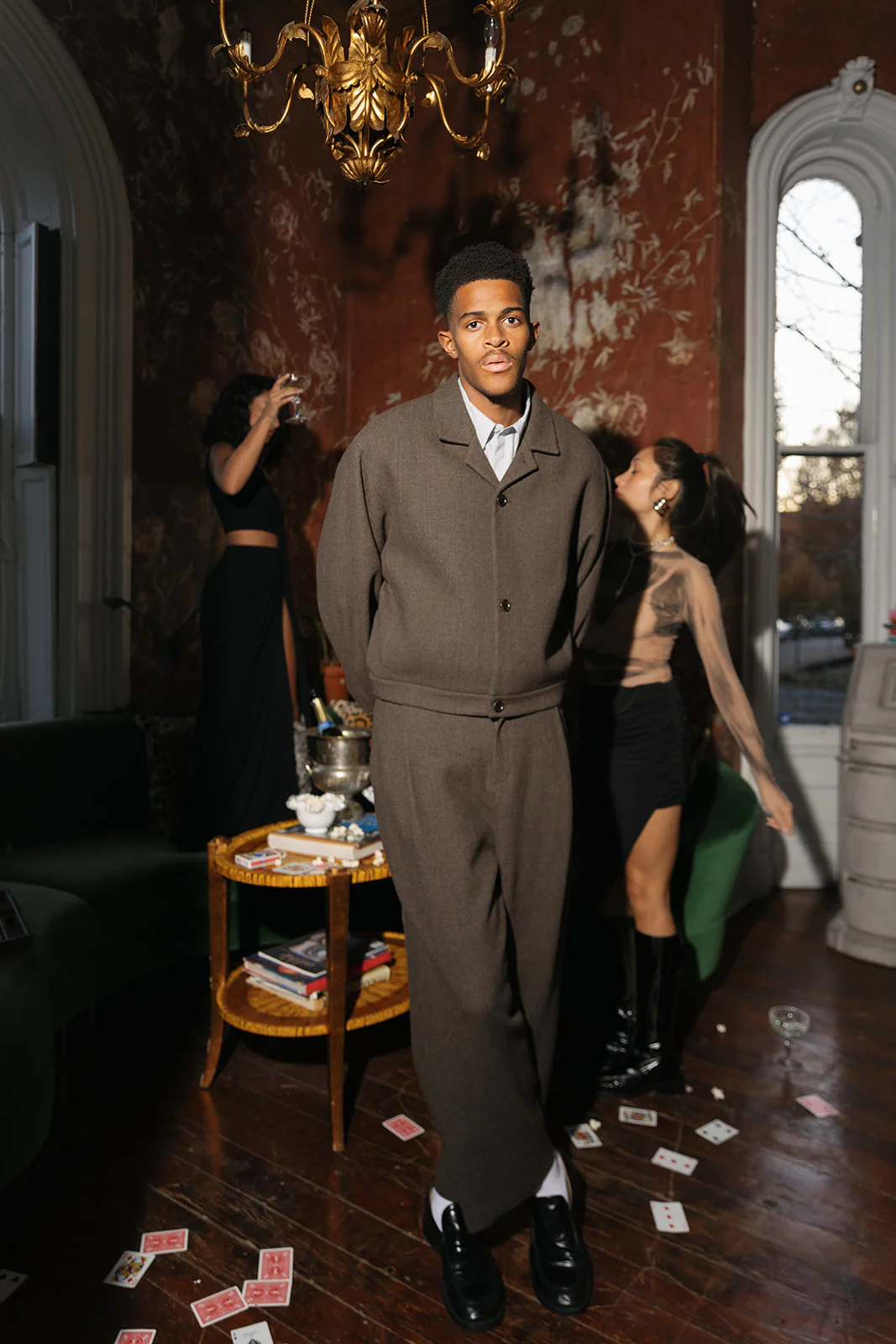 Wool Crop Jacket, Brown - Image 2